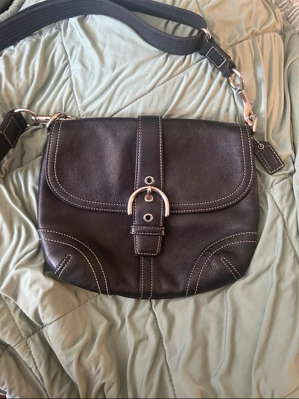 Vintage 2004 black Coach soft Soho shoulder/crossbody bag